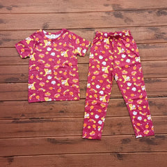 Teebuyindia Kids Unisex T-Shirt Pant Set Chick Print Kids Unisex T-Shirt Pant Set Chick Print