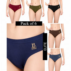 Teebuyindia Elite Womens Panties (Pack of 6) Elite Womens Panties (Pack of 6)
