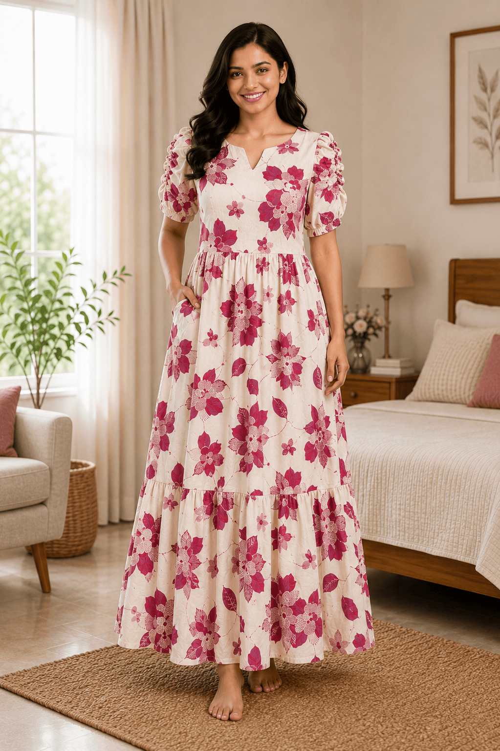 Teebuyclothing Teebuy Fancy Maxi white and red Teebuy Fancy Maxi white and red