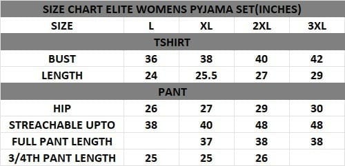 Teebuyclothing ELITE WOMENS SHIRT + PANT PYJAMA SET ELITE WOMENS SHIRT + PANT PYJAMA SET