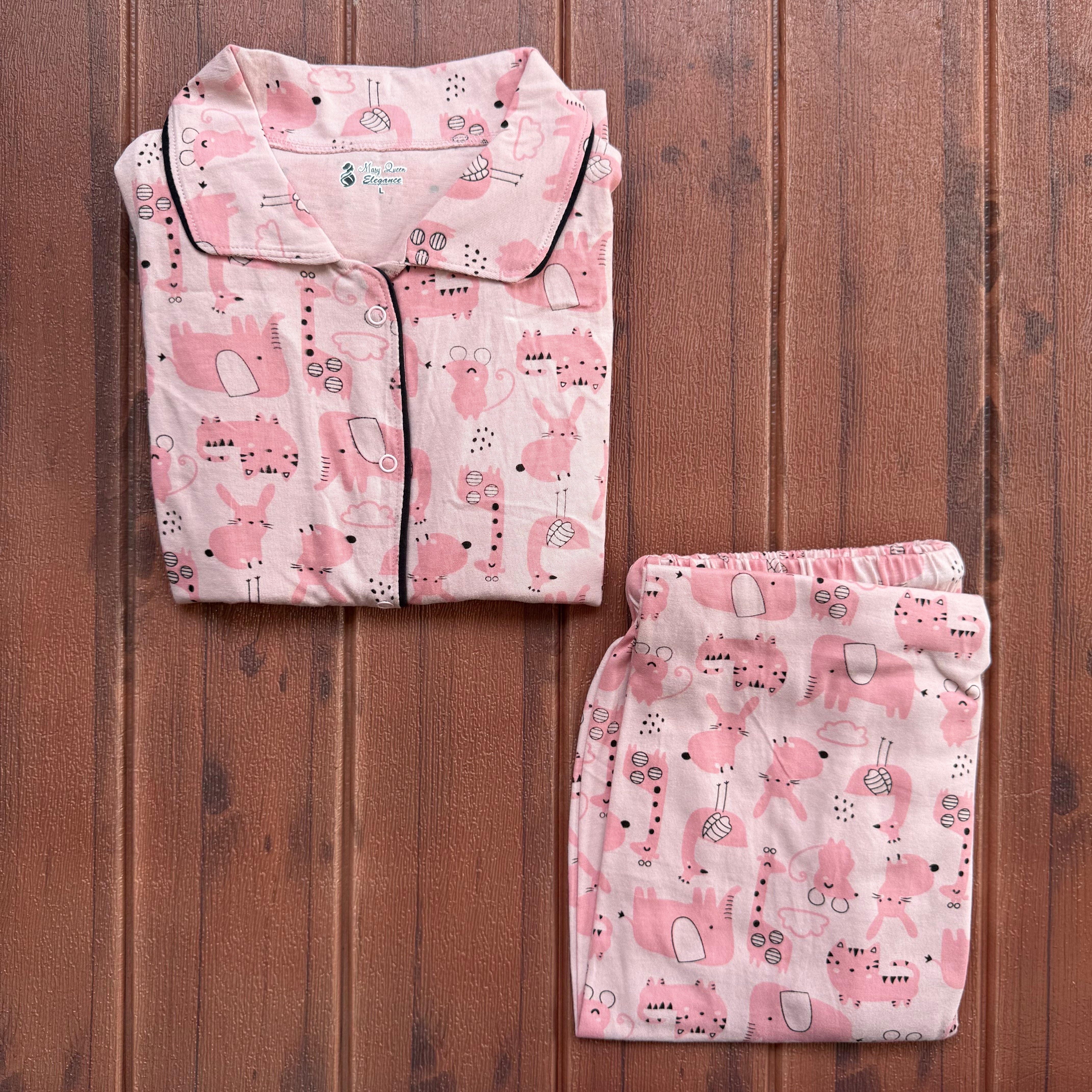 Teebuyclothing ELITE WOMENS SHIRT + PANT PYJAMA SET PINK JUNGLE ELITE WOMENS SHIRT + PANT PYJAMA SET PINK JUNGLE