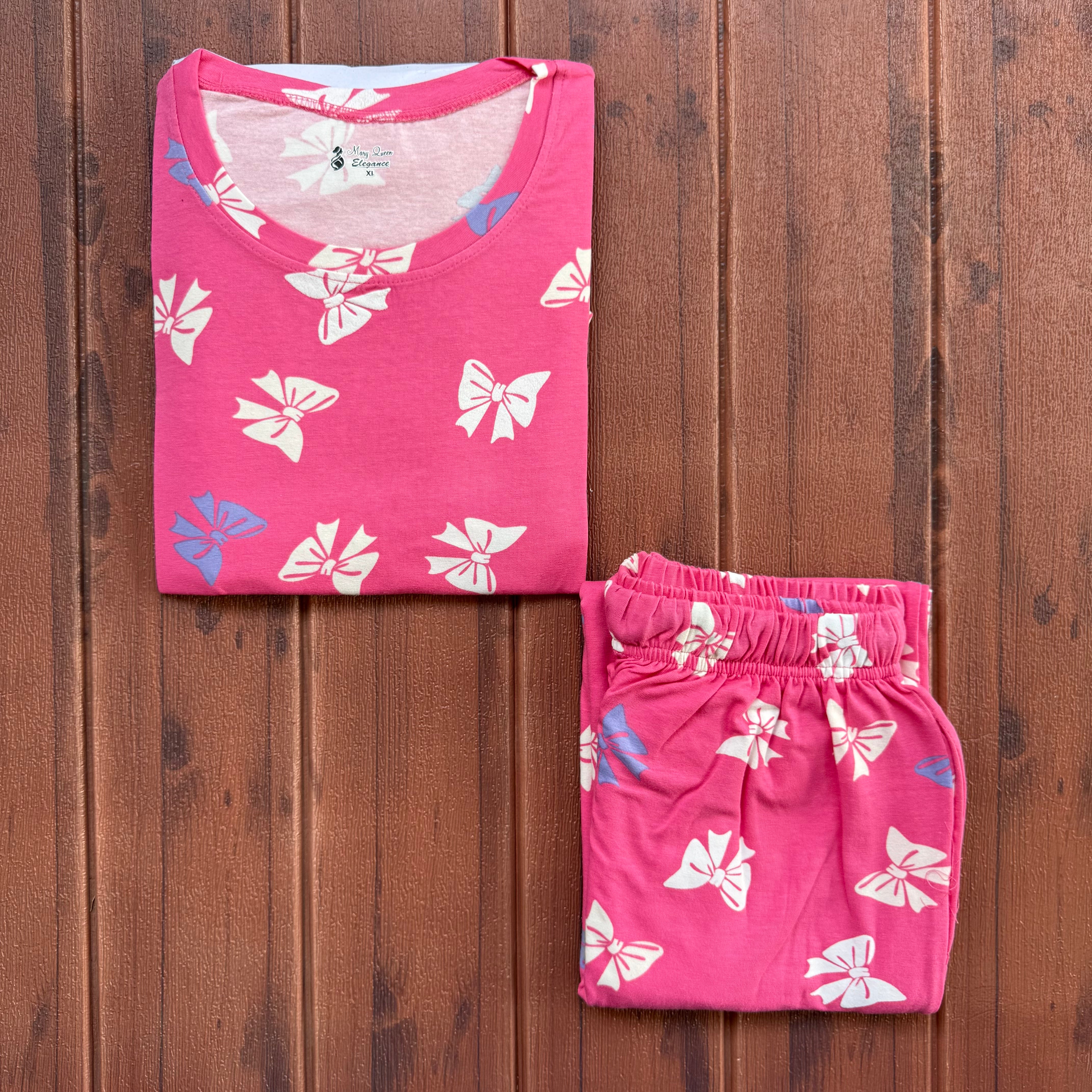 Teebuyclothing ELITE WOMENS TSHIRT + PANT PYJAMA SET ELITE WOMENS TSHIRT + PANT PYJAMA SET