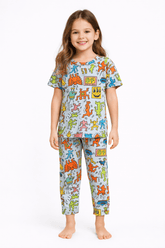 Teebuyindia kids wear Elite Kids unisex TSHIRT+PANT DOODLE Elite Kids unisex TSHIRT+PANT DOODLE