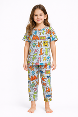 Elite Kids unisex TSHIRT+PANT DOODLE