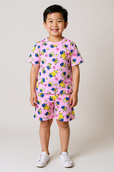 SS-2 ELITE KIDS UNISEX SHORT SET PINK MINION
