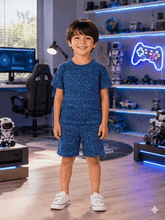 Teebuyindia kids wear ELITE KIDS UNISEX SHORTSET-Navy Circuit ELITE KIDS UNISEX SHORTSET-Navy Circuit