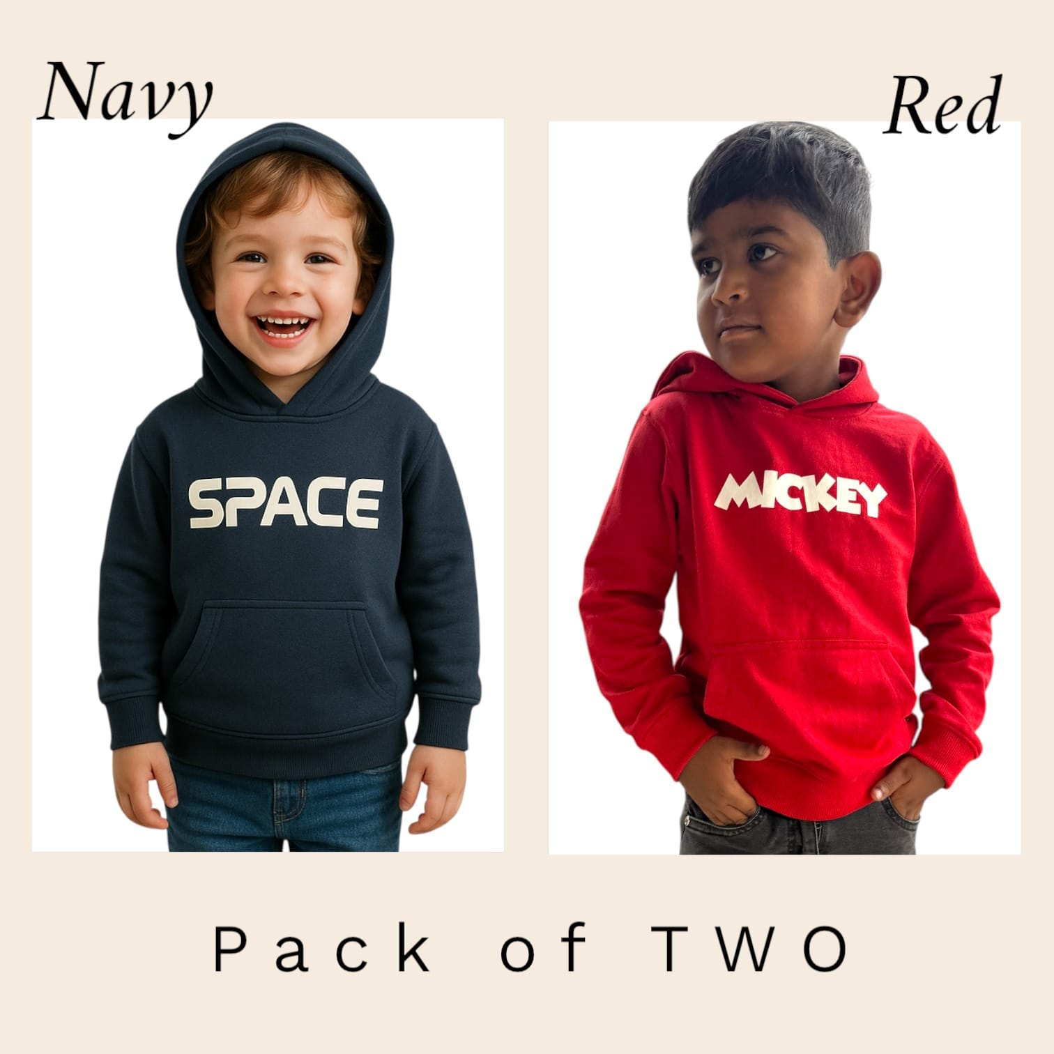 Teebuyclothing KIDS HOODIES (PACK OF TWO) KIDS HOODIES (PACK OF TWO)