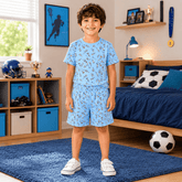 Teebuyindia kids wear ELITE KIDS UNISEX SHORTSET-Lime COOL BLUE ELITE KIDS UNISEX SHORTSET-Lime COOL BLUE
