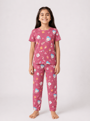 Teebuyindia kids wear Elite Kids unisex TSHIRT+PANT SET MEROON PIGGY LOVE Elite Kids unisex TSHIRT+PANT SET MEROON PIGGY LOVE
