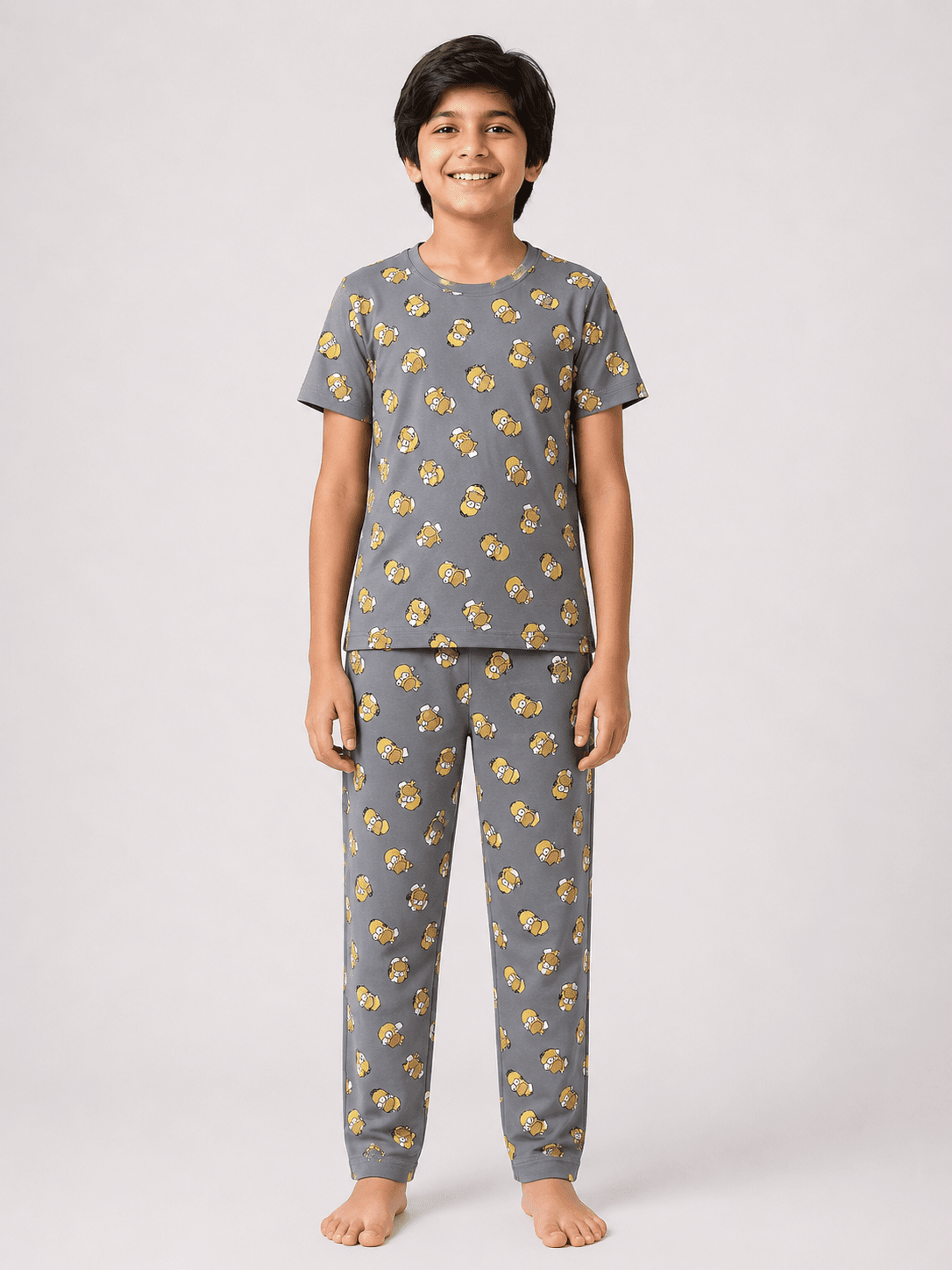 Elite Kids unisex TSHIRT+PANT SET GREY POP DUCK SET - TeebuyclothingElite Kids unisex TSHIRT+PANT SET GREY POP DUCK SET for women & kids - Teebuyclothing