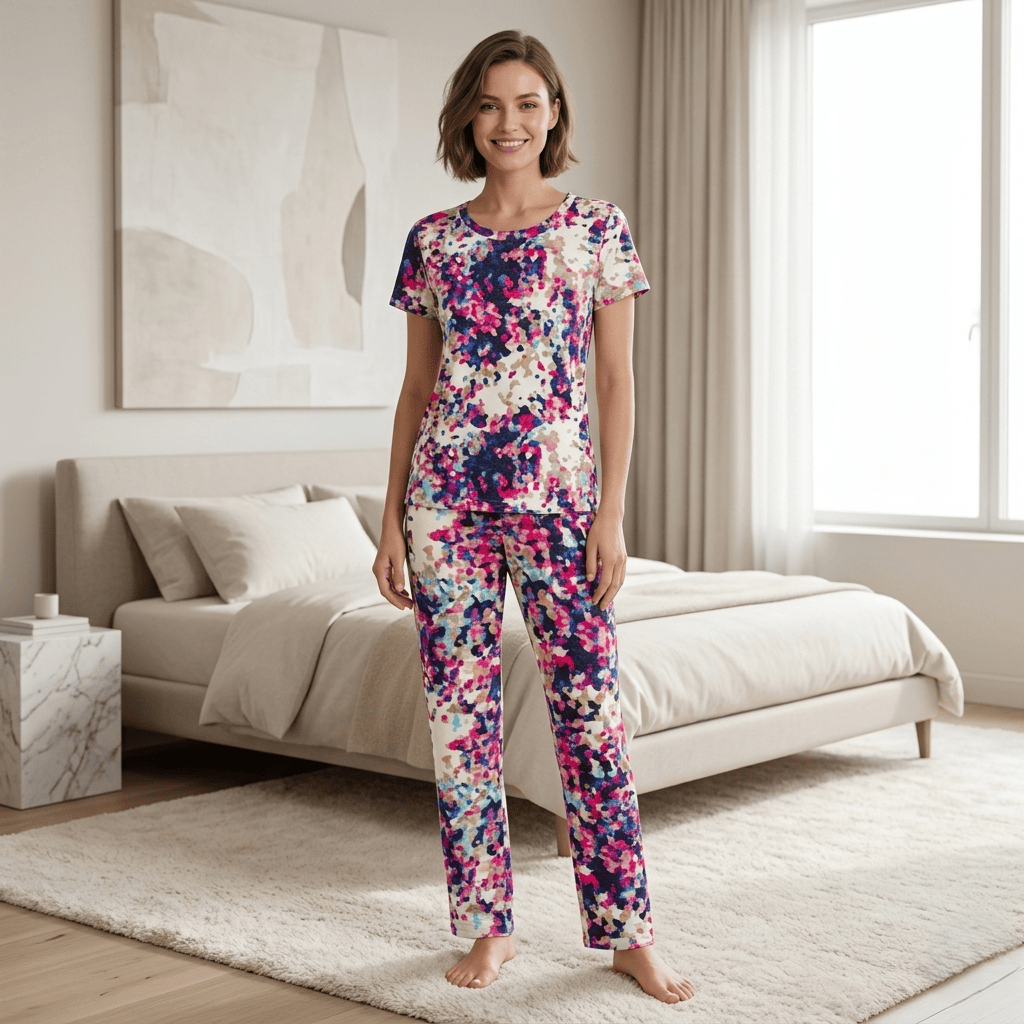 Teebuyclothing ELITE WOMENS TSHIRT + PANT PYJAMA SET ELITE WOMENS TSHIRT + PANT PYJAMA SET