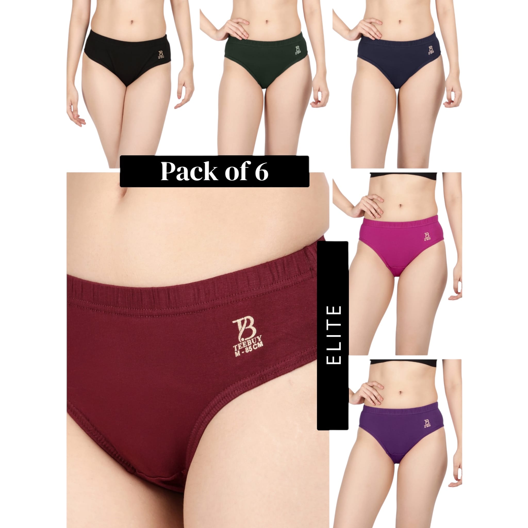 Elite Womens Panties (Pack of 6) - TeebuyclothingElite Womens Panties (Pack of 6) for women & kids - Teebuyclothing