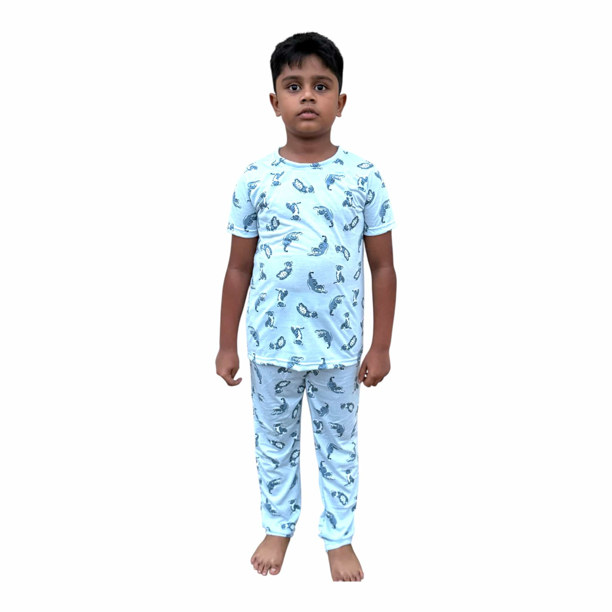 Teebuyindia kids wear Elite Kids unisex TSHIRT+PANT Blue Tiger Elite Kids unisex TSHIRT+PANT Blue Tiger