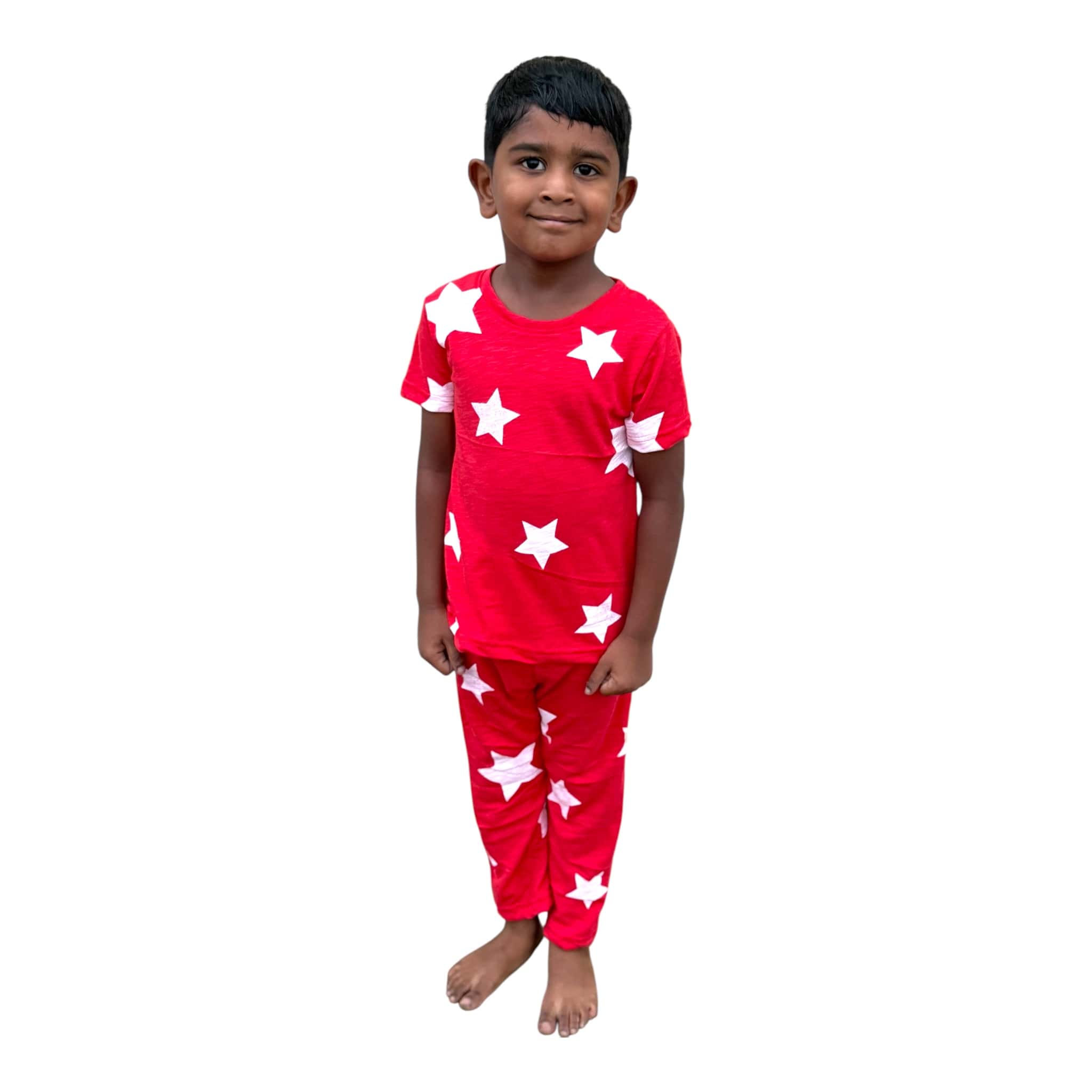 Teebuyindia kids wear Elite Kids unisex TSHIRT+PANT RED STAR Elite Kids unisex TSHIRT+PANT RED STAR