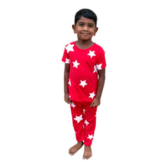Teebuyindia kids wear Elite Kids unisex TSHIRT+PANT RED STAR Elite Kids unisex TSHIRT+PANT RED STAR