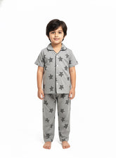 ELITE KIDS UNISEX SHIRT SET GREY STAR