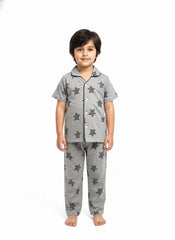 Teebuyindia kids wear ELITE KIDS UNISEX SHIRT SET GREY STAR ELITE KIDS UNISEX SHIRT SET GREY STAR