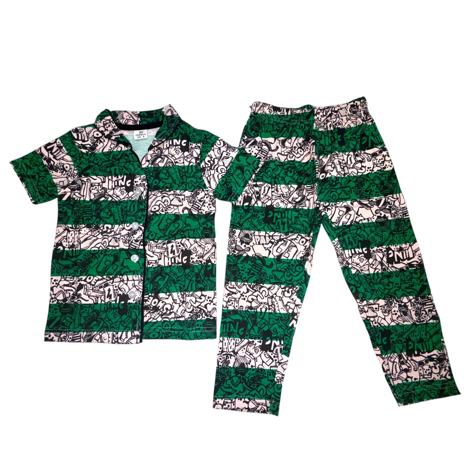 ELITE KIDS UNISEX SHIRT SET Green STRIPES - TeebuyclothingELITE KIDS UNISEX SHIRT SET Green STRIPES for women & kids - Teebuyclothing