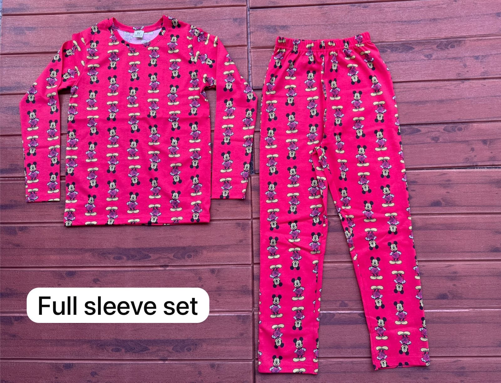 KIDS UNSIEX FULLSLEEVE SET RED MICKEY - TeebuyclothingKIDS UNSIEX FULLSLEEVE SET RED MICKEY for women & kids - Teebuyclothing