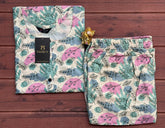 HALF WHITE Floral Rayon Kurti Set with Pocket