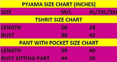 WOMENS PYAJAM SET WITH SIDE POCKET PINK