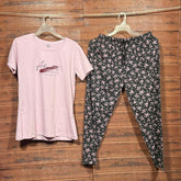 ELITE WOMENS PYJAMA SET WITH FULL PANT LIGHT PINK