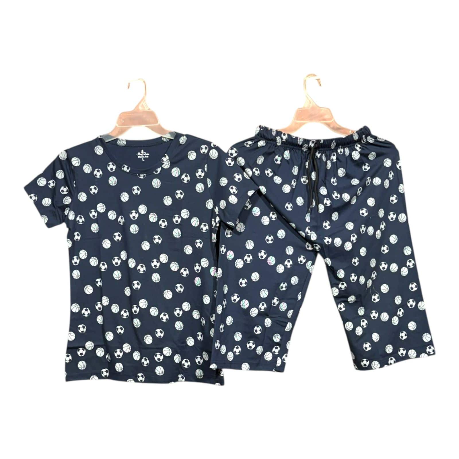 Teebuyclothing ELITE WOMENS 3/4TH PYJAMA SET FOOT BALL ELITE WOMENS 3/4TH PYJAMA SET FOOT BALL
