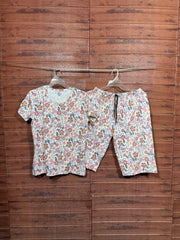 Teebuyclothing TShirt with 3/4th pant pyjama Glitter TShirt with 3/4th pant pyjama Glitter