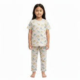 Teebuyindia kids wear Elite Kids unisex TSHIRT+PANT BEIGE DINO STRIPES Elite Kids unisex TSHIRT+PANT BEIGE DINO STRIPES
