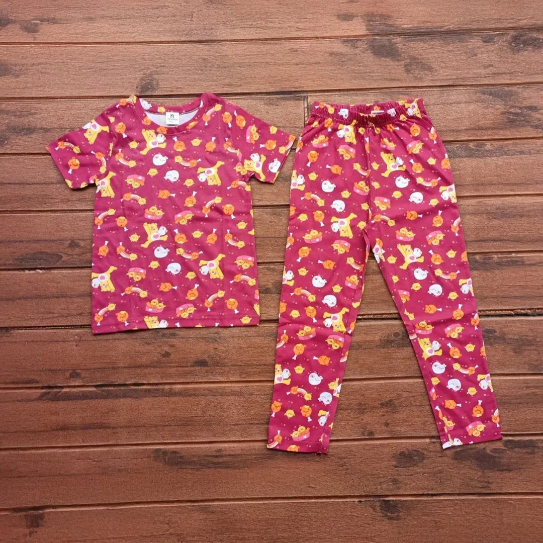 Kids Unisex T-Shirt Pant Set Chick Print