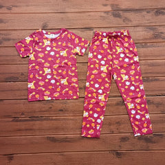 Kids Unisex T-Shirt Pant Set Chick Print