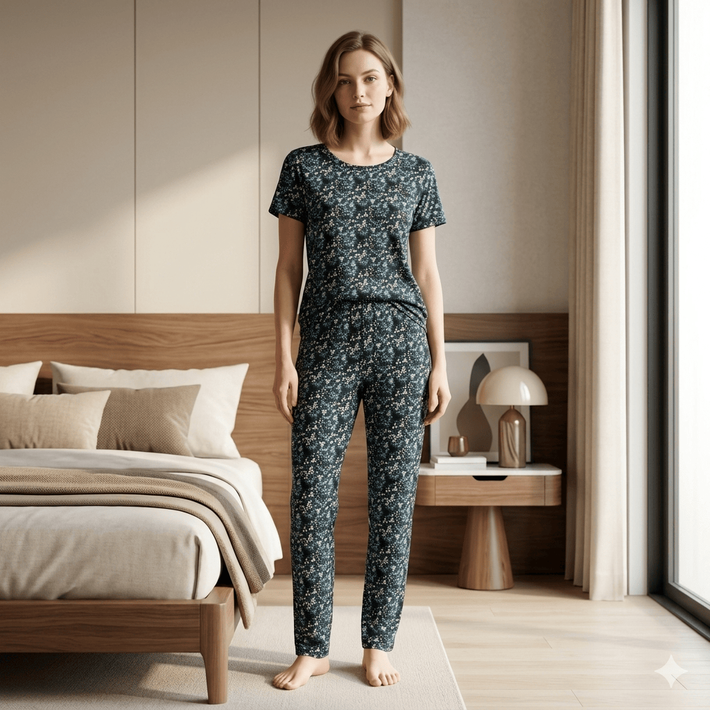 Teebuyclothing ELITE WOMENS TSHIRT + PANT PYJAMA SET ELITE WOMENS TSHIRT + PANT PYJAMA SET