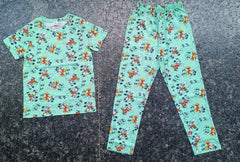 KIDS UNISEX TSHIRT+PANT PISTA MICKEY PRINT