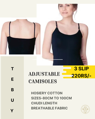 ADJUSTABLE SLIP/ CAMISOLES (PACK OF 3) (SHINE)