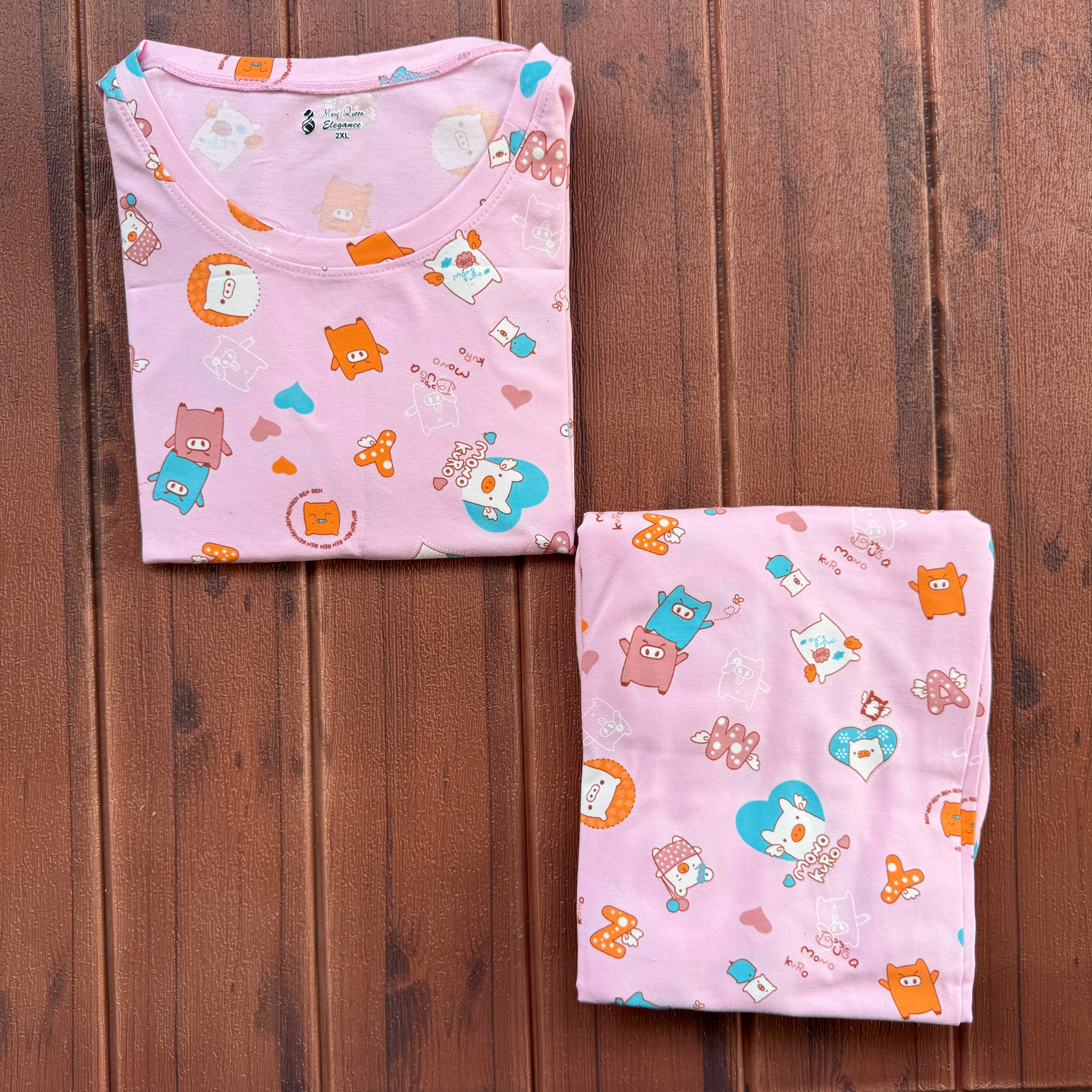 Teebuyclothing ELITE WOMENS TSHIRT + PANT PYJAMA SET ELITE WOMENS TSHIRT + PANT PYJAMA SET