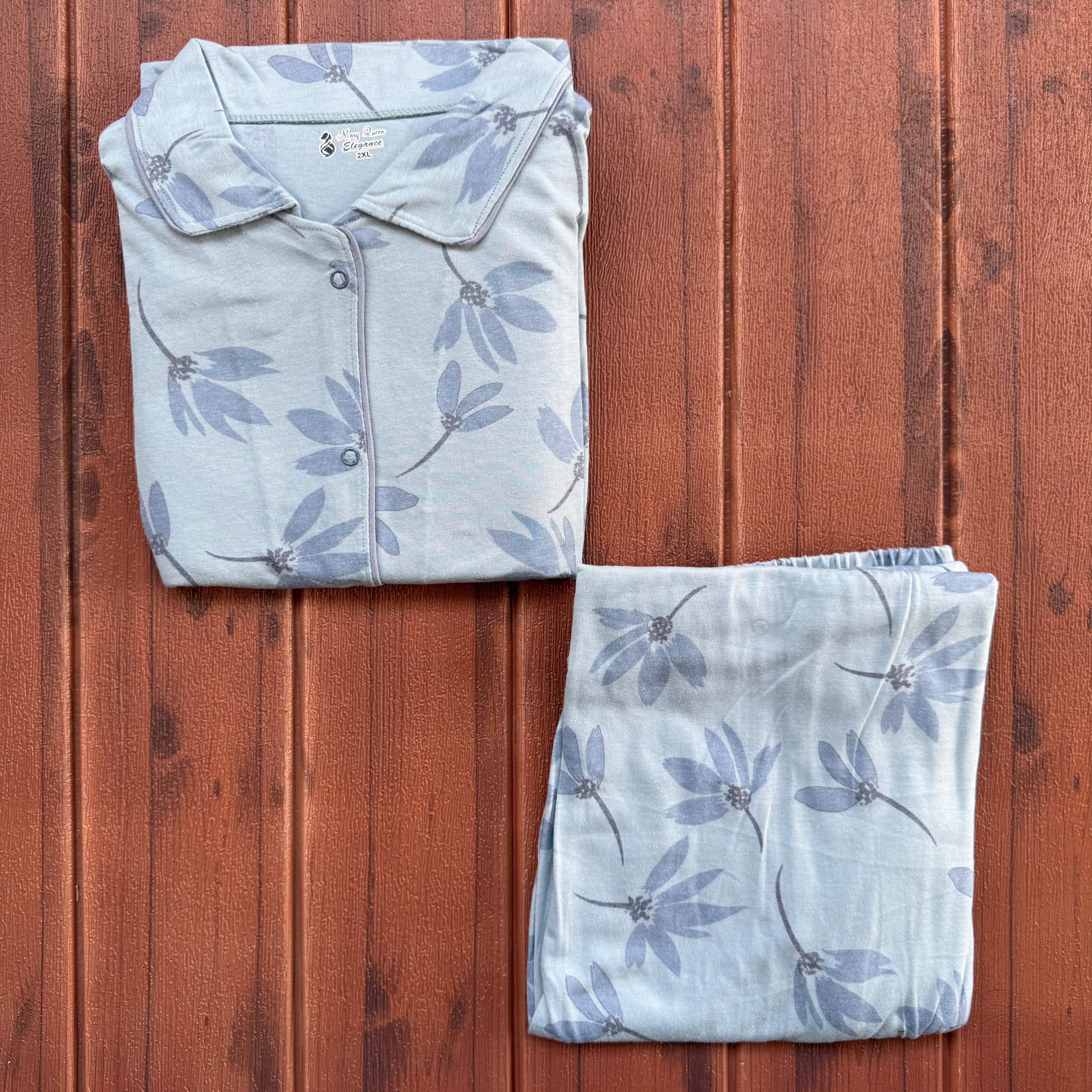 Teebuyclothing ELITE WOMENS SHIRT + PANT PYJAMA SET BLUR SOFT FLOWER ELITE WOMENS SHIRT + PANT PYJAMA SET BLUR SOFT FLOWER