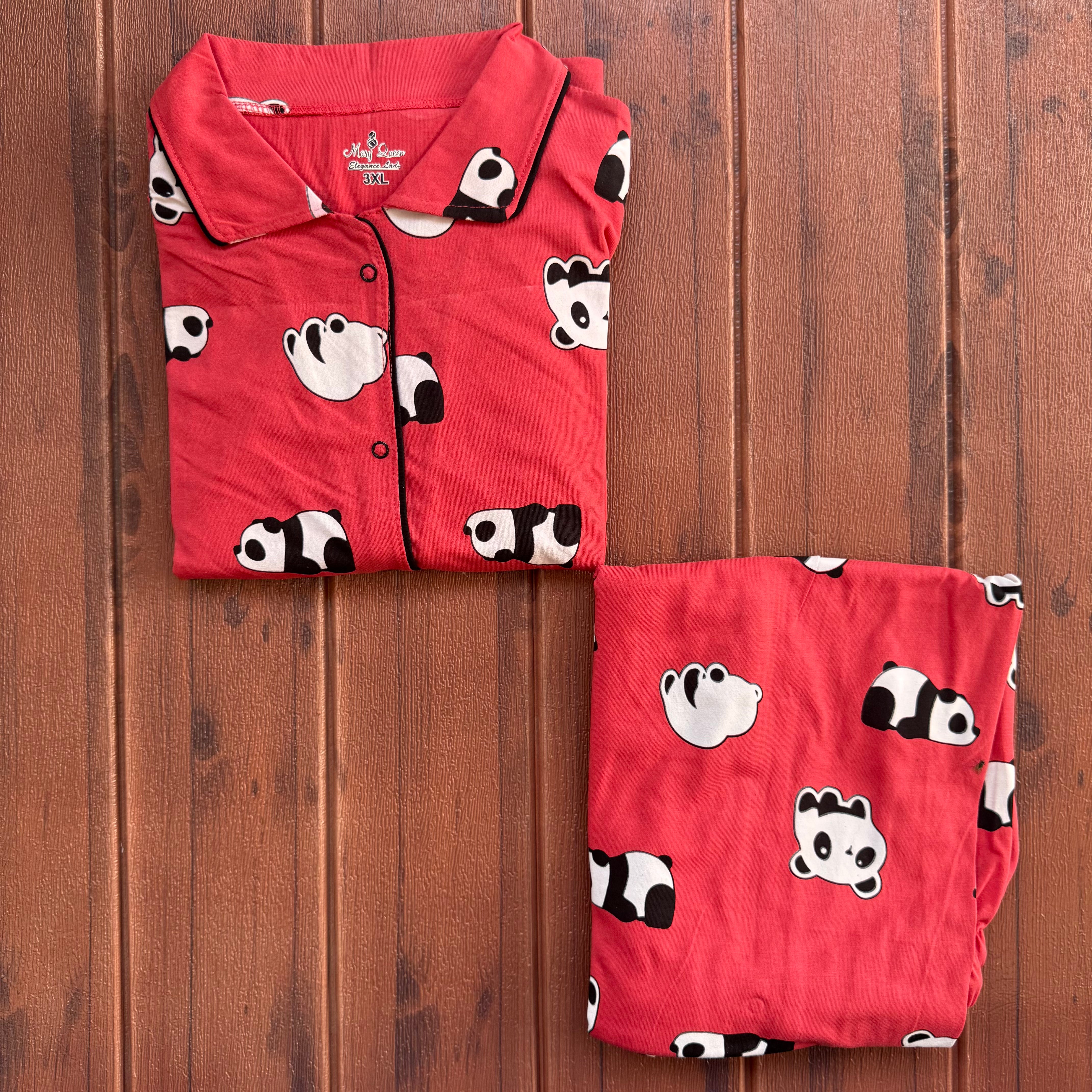 Teebuyclothing ELITE WOMENS SHIRT + PANT PYJAMA SET RED PANDA ELITE WOMENS SHIRT + PANT PYJAMA SET RED PANDA