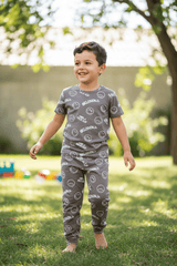Teebuyindia kids wear Elite Kids unisex TSHIRT+PANT GREY SMILEY Elite Kids unisex TSHIRT+PANT GREY SMILEY