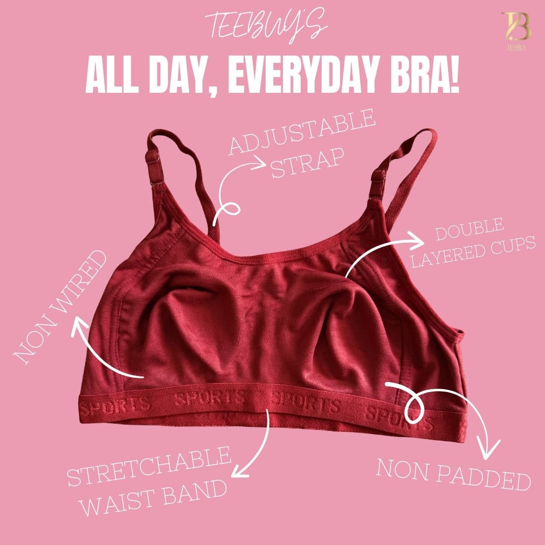 Teebuyindia B-24 ADJUSTABLE SPORTS BRA Pack of 6) Sports bra (Non-Padded) B-24 ADJUSTABLE SPORTS BRA Pack of 6) Sports bra (Non-Padded)