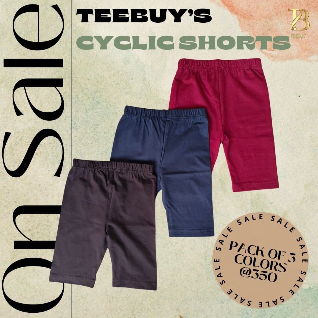 Teebuyclothing Teebuy Cyclic Shorts (Pack of-3) Teebuy Cyclic Shorts (Pack of-3)