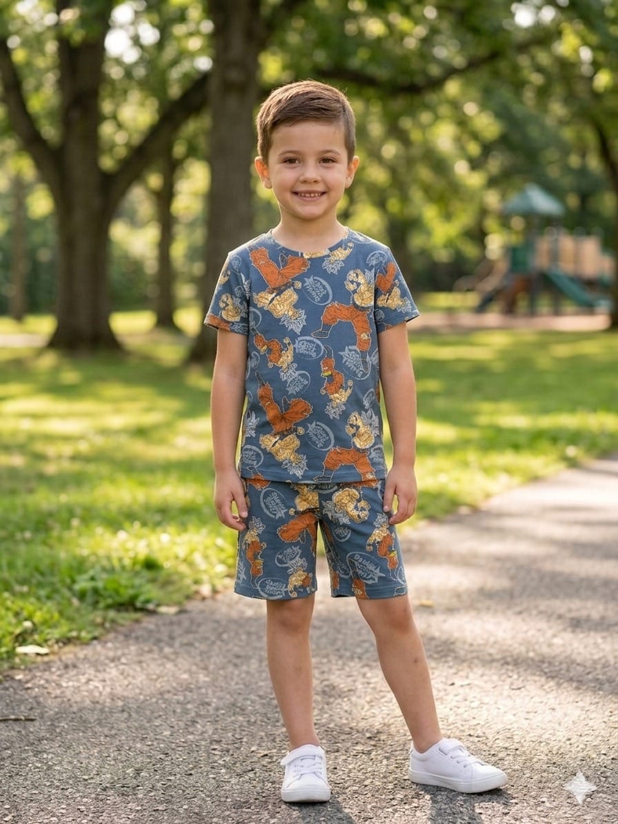 Teebuyindia SS-11 ELITE KIDS UNISEX SHORT SET NARUTO PRINT SS-11 ELITE KIDS UNISEX SHORT SET NARUTO PRINT