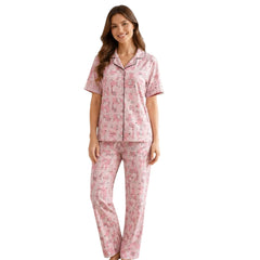 Teebuyclothing ELITE WOMENS SHIRT + PANT PYJAMA SET PINK JUNGLE ELITE WOMENS SHIRT + PANT PYJAMA SET PINK JUNGLE