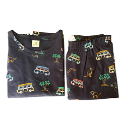Teebuyindia kids wear Elite Kids unisex TSHIRT+PANT NAVY BUS SAFARI Elite Kids unisex TSHIRT+PANT NAVY BUS SAFARI