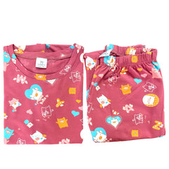 Teebuyindia kids wear Elite Kids unisex TSHIRT+PANT SET MEROON PIGGY LOVE Elite Kids unisex TSHIRT+PANT SET MEROON PIGGY LOVE
