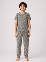 Teebuyindia kids wear Elite Kids unisex TSHIRT+PANT SET GREY POP DUCK SET Elite Kids unisex TSHIRT+PANT SET GREY POP DUCK SET