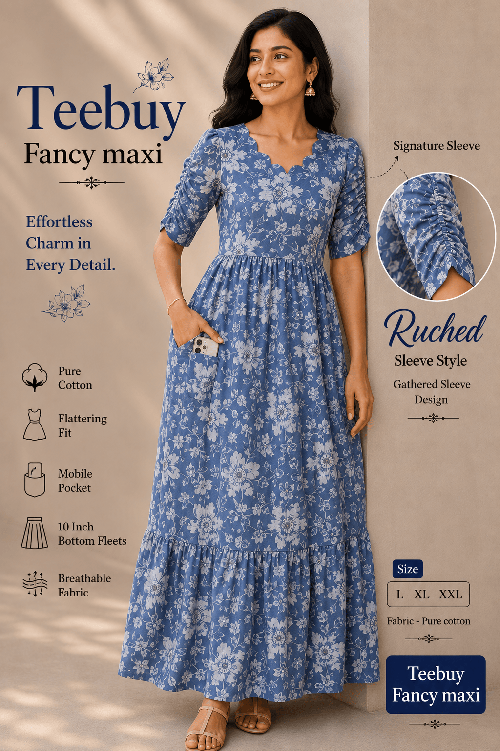 Teebuy Fancy maxi light blue