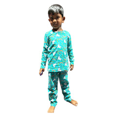 KIDS UNSIEX FULLSLEEVE SET AQUA UNICORN