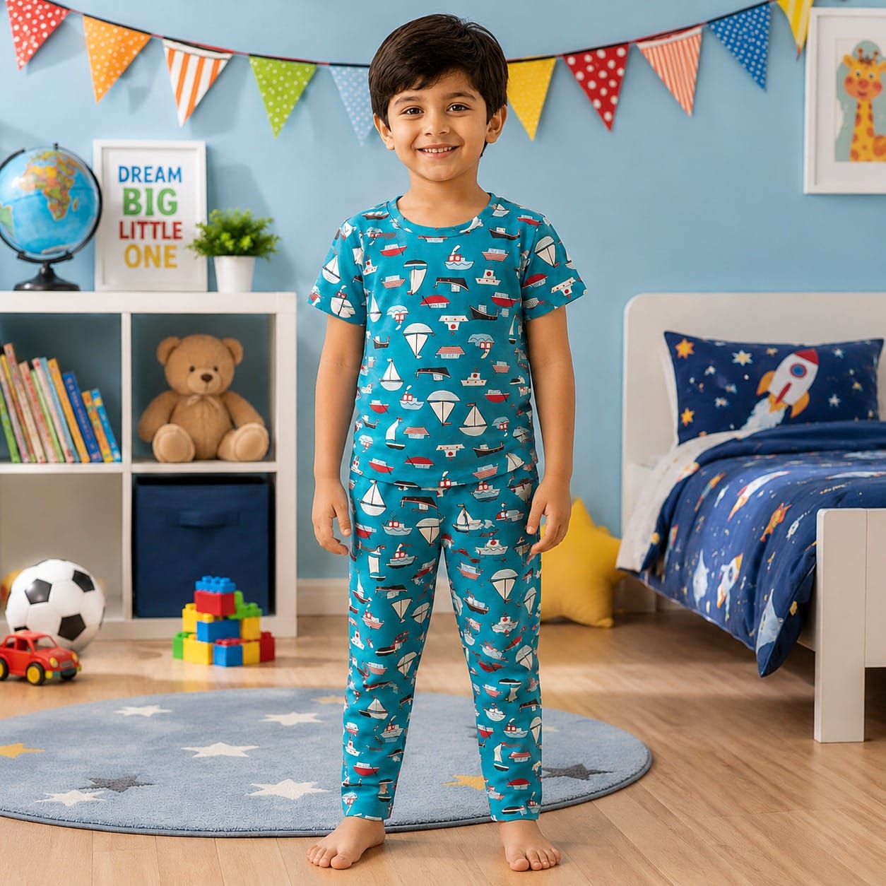 Kids Unisex T-Shirt Pant Set Boat - TeebuyclothingKids Unisex T-Shirt Pant Set Boat for women & kids - Teebuyclothing