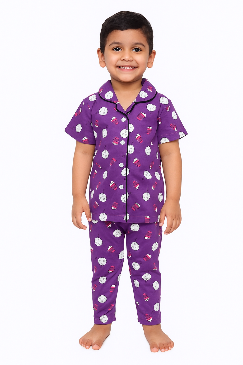 KIDS UNISEX SHIRT SET ZZZ PRINT