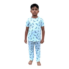 Elite Kids unisex TSHIRT+PANT Blue Tiger